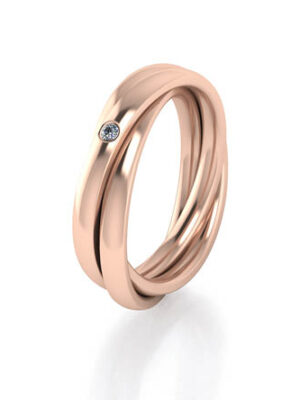 Roségoldener Verlobungsring mit Diamant – Trolese Roségoldener Verlobungsring mit Diamant, elegantes Design